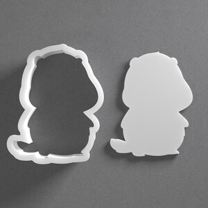 Groundhog Cookie Cutter & Stylized Cartoon Animal Polymer Clay Earring, Pottery Tool image 1