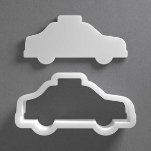 Taxi Cookie Cutter & Car Vehicle Polymer Clay Earring, Pottery Tool image 1