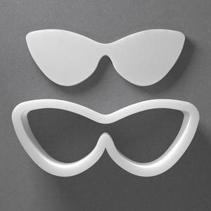 Katzenaugen Sonnenbrillen Cookie Cutter & Polymer Clay Ohrring, Keramik-Werkzeug Bild 1