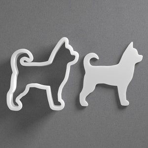 Chihuahua Cookie Cutter - From Mini To Large - Dog Breed Polymer Clay Jewelry And Earring Cutter Tool - Mirrored Pair Set