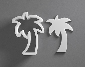 Palm Tree Cookie Cutter - From Mini To Large - Palmtree Polymer Clay Jewelry And Earring Cutter Tool - Mirrored Pair Set