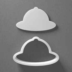 Safari Hat Cookie Cutter & Polymer Clay Earring, Pottery Tool image 1