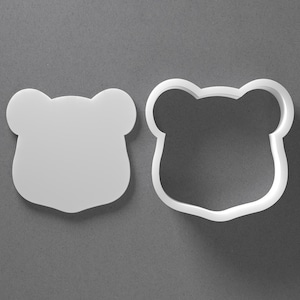 Cortador de galletas con forma de cabeza de oso y pendiente de arcilla polimérica con forma de animal, herramienta de cerámica