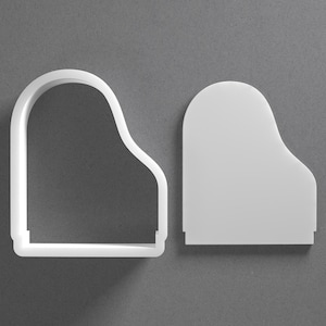 Grand Piano Cookie Cutter & Music Polymer Clay Earring, Pottery Tool image 1