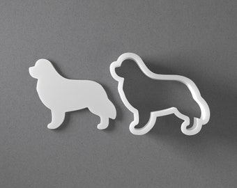 Newfoundland Cookie Cutter - From Mini To Large - Dog Breed Polymer Clay Jewelry And Earring Cutter Tool - Mirrored Pair Set