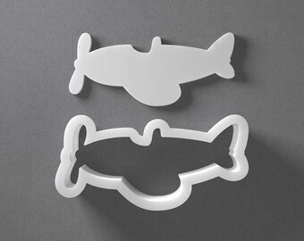 Vintage Retro Airplane Cookie Cutter & Plane Aeroplane Polymer Clay Earring, Pottery Tool