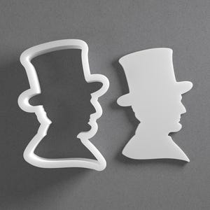 President Abraham Lincoln Cookie Cutter & Polymer Clay Earring, Pottery Tool image 1