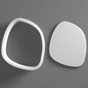 Bio Kieselstein Ausstechform & Oval Fimo Ohrring, Keramik-Werkzeug