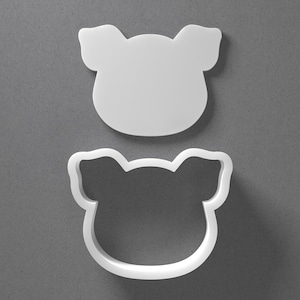 Pig Head Cookie Cutter & Farm Animal Polymer Clay Earring, Pottery Tool