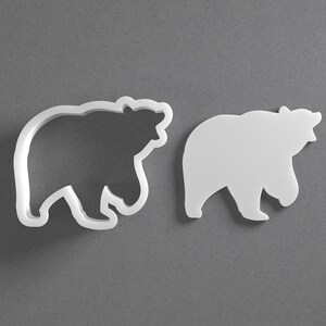 Roaring Bear-koekjesvormpje en oorbel van polymeerklei met dieren, gereedschap voor aardewerk afbeelding 1