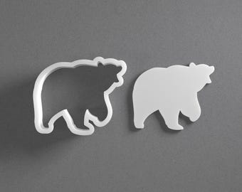 咆哮するクマのクッキーカッターと動物のポリマークレイイヤリング、陶芸ツール