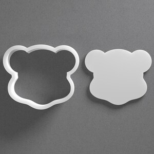 Teddy Bear Head Cookie Cutter & Animal Face Polymer Clay Earring, Pottery Tool image 1