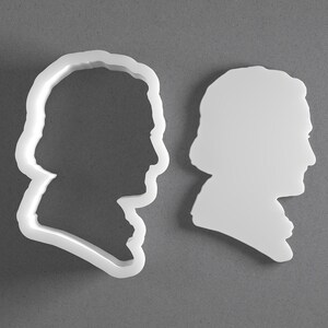 Edgar Allan Poe Cookie Cutter & Polymer Clay Earring, Pottery Tool image 1