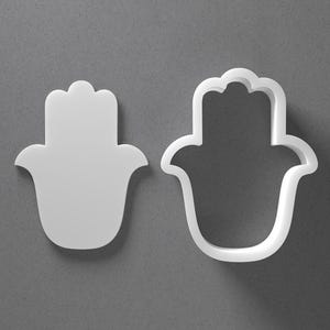 Hamsa Cookie Cutter & Hand Of Fatima Polymer Clay Earring, Pottery Tool image 1