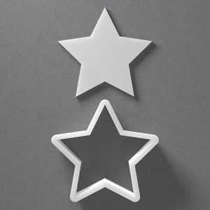 Five Pointed Star Cookie Cutter - From Mini To Large - Polymer Clay Jewelry And Earring Cutter Tool - Mirrored Pair Set