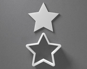 Five Pointed Star Cookie Cutter - From Mini To Large - Polymer Clay Jewelry And Earring Cutter Tool - Mirrored Pair Set