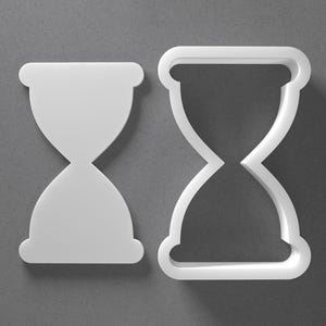Hourglass Cookie Cutter & Hour Glass Polymer Clay Earring, Pottery Tool image 1