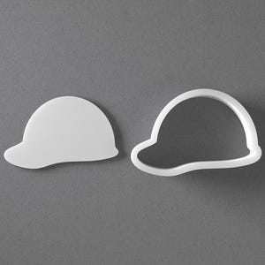 Hard Hat Cookie Cutter & Construction Worker Polymer Clay Earring, Pottery Tool