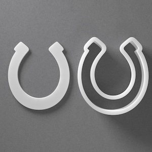 Horseshoe Cookie Cutter & Horse Shoe Polymer Clay Earring, Pottery Tool image 1