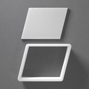 Parallelogram Cookie Cutter & Rectangle Polymer Clay Earring, Pottery Tool image 1