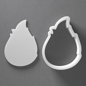 炎のクッキーカッターと炎のポリマークレイイヤリング、陶芸ツール