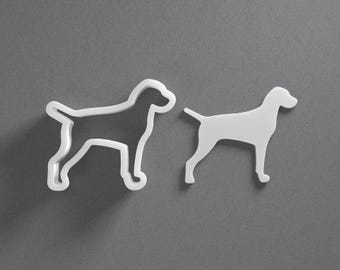 Vizsla Cookie Cutter & Dog Breed Polymer Clay Earring, Pottery Tool