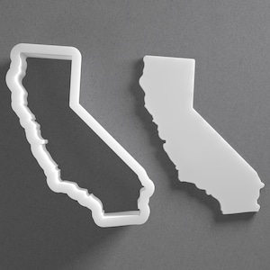 Emporte-pièce California State - De la plus petite à la plus grande - Coupe-bijoux et boucles d'oreilles en pâte polymère - La paire de miroirs