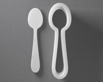 Tagliabiscotti a cucchiaio - Da mini a grande - Strumento per tagliare gioielli e orecchini in argilla polimerica - Set di coppie a specchio