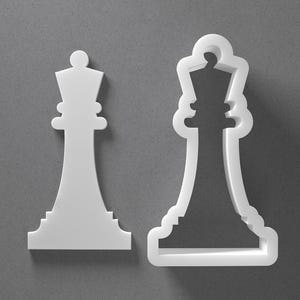 Queen Chess Piece Cookie Cutter & Polymer Clay Earring, Pottery Tool image 1