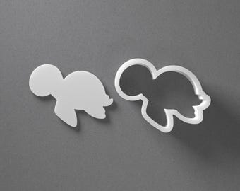 Swimming Turtle Cookie Cutter & Tortoise Sea Ocean Polymer Clay Earring, Pottery Tool