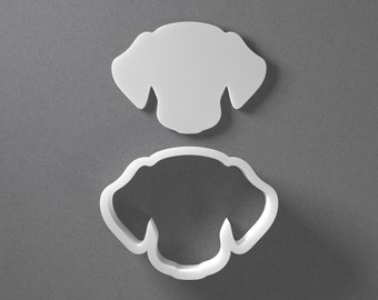 Dog Head Cookie Cutter - From Mini To Large - Animal Pet Polymer Clay Jewelry And Earring Cutter Tool - Mirrored Pair Set