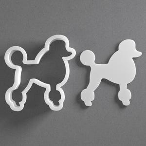 Cortador de galletas de caniche y pendiente de arcilla polimérica de raza de perro, herramienta de cerámica