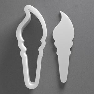 Torch Cookie Cutter & Olympic Fire Polymer Clay Earring, Pottery Tool