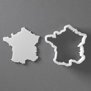 France Cookie Cutter & Shape Outline Map Polymer Clay Earring, Pottery Tool image 1