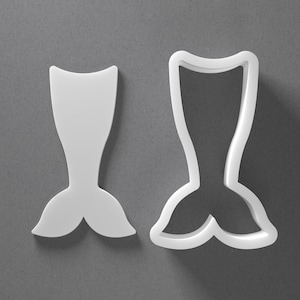 Mermaid Tail Cookie Cutter & Polymer Clay Earring, Pottery Tool image 1