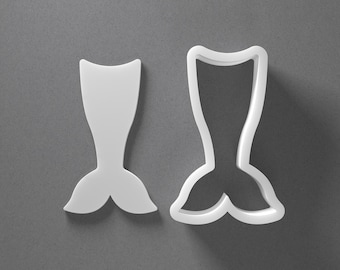 Mermaid Tail Cookie Cutter & Polymer Clay Earring, Pottery Tool