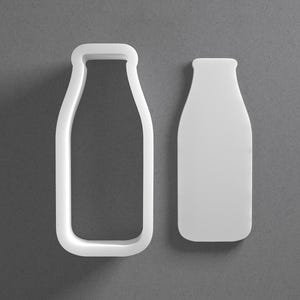 Kakform till mjölkflaska och örhänge av polymerlera i glas, keramikverktyg