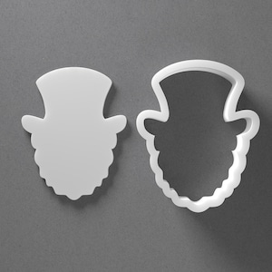 Leprechaun Head Cookie Cutter & Irish Face Patricks Polymer Clay Earring, Pottery Tool image 1