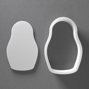 Matryoshka Cookie Cutter & Nesting Doll Polymer Clay Earring, Pottery Tool image 1