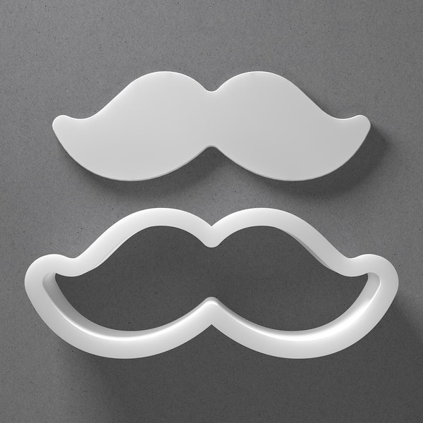 Cortador de galletas de bigote hipster - de mini a grande - Joyería de arcilla polimérica de bigote y herramienta de corte de pendientes - Juego de pares espejados