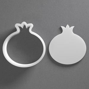 Pomegranate Cookie Cutter & Fruit Polymer Clay Earring, Pottery Tool image 1
