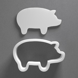 Tagliabiscotti a forma di maialino e orecchino in argilla polimerica a forma di maiale, strumento per ceramica immagine 1