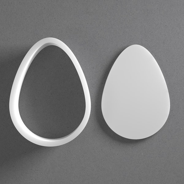 Egg Cookie Cutter - From Mini To Large - Oval Easter Polymer Clay Jewelry And Earring Cutter Tool - Mirrored Pair Set