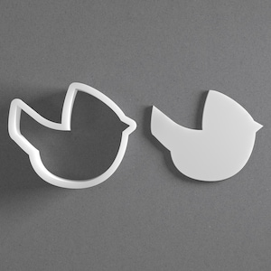 Stilisierte Kardinalvogel-Ausstechform & einfaches Tierohrring aus Polymer-Ton, Keramikwerkzeug Bild 1