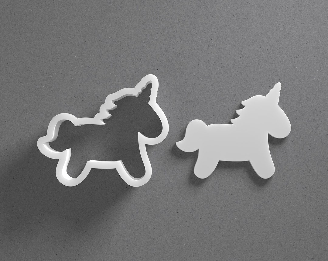 Unicorn Cookie Cutter From Mini to Large Polymer Clay Jewelry and Earring Cutter Tool Mirrored