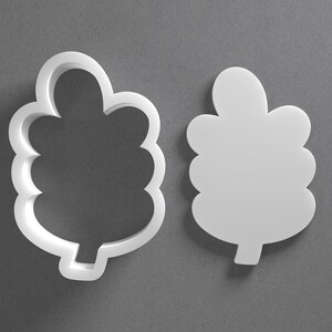 Stylized Leaf Cookie Cutter & Polymer Clay Earring, Pottery Tool image 1