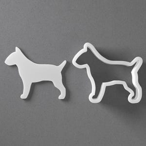 Bull Terrier Cookie Cutter & Bullterrier Polymer Clay Earring, Pottery Tool image 1