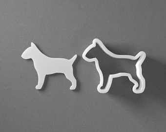 Bull Terrier Cookie Cutter & Bullterrier Polymer Clay Earring, Pottery Tool