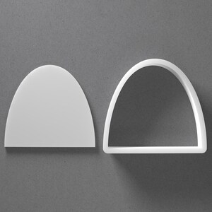 Egg Head Cookie Cutter & Arch Polymer Clay Earring, Pottery Tool