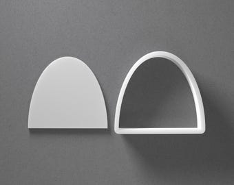 Egg Head Cookie Cutter & Arch Polymer Clay Earring, Pottery Tool